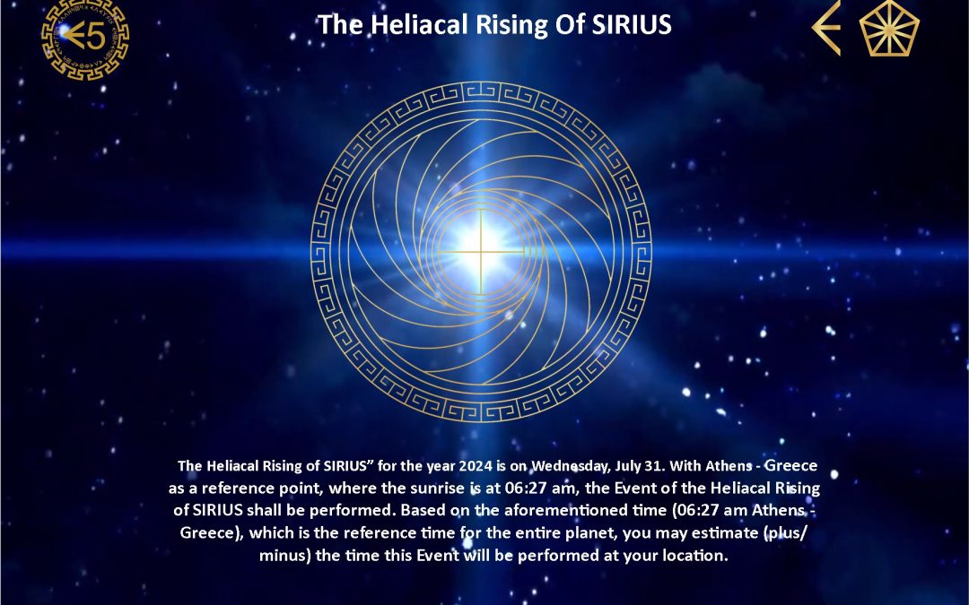 THE HELIACAL RISING OF SIRIUS 2024